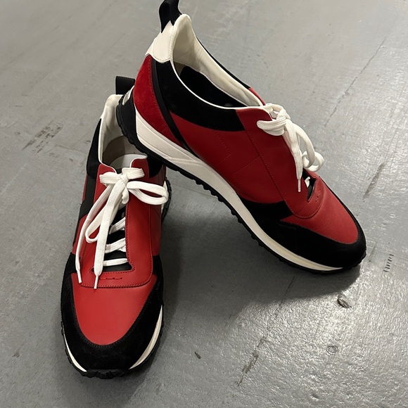 Fendi size 9 Red and Black Men's Sneakers